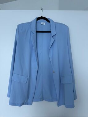 Light Blue Bobbles and Lace Jacket